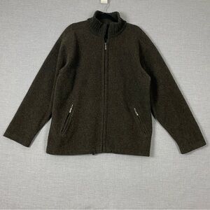 Marks & Spencer St. Michael Wool Blend Sweater Jacket Mens Large Zipper Fleece